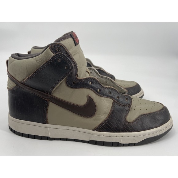 Nike Dunk High Premium Khaki/Brown (#306968-221) Men's Size 12